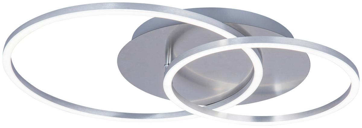 LAMPA SUFITOWA LED FONTANA *SBN* - kolor aluminiowy, Design, tworzywo sztuczne/metal (54,7/40/7cm) - Novel