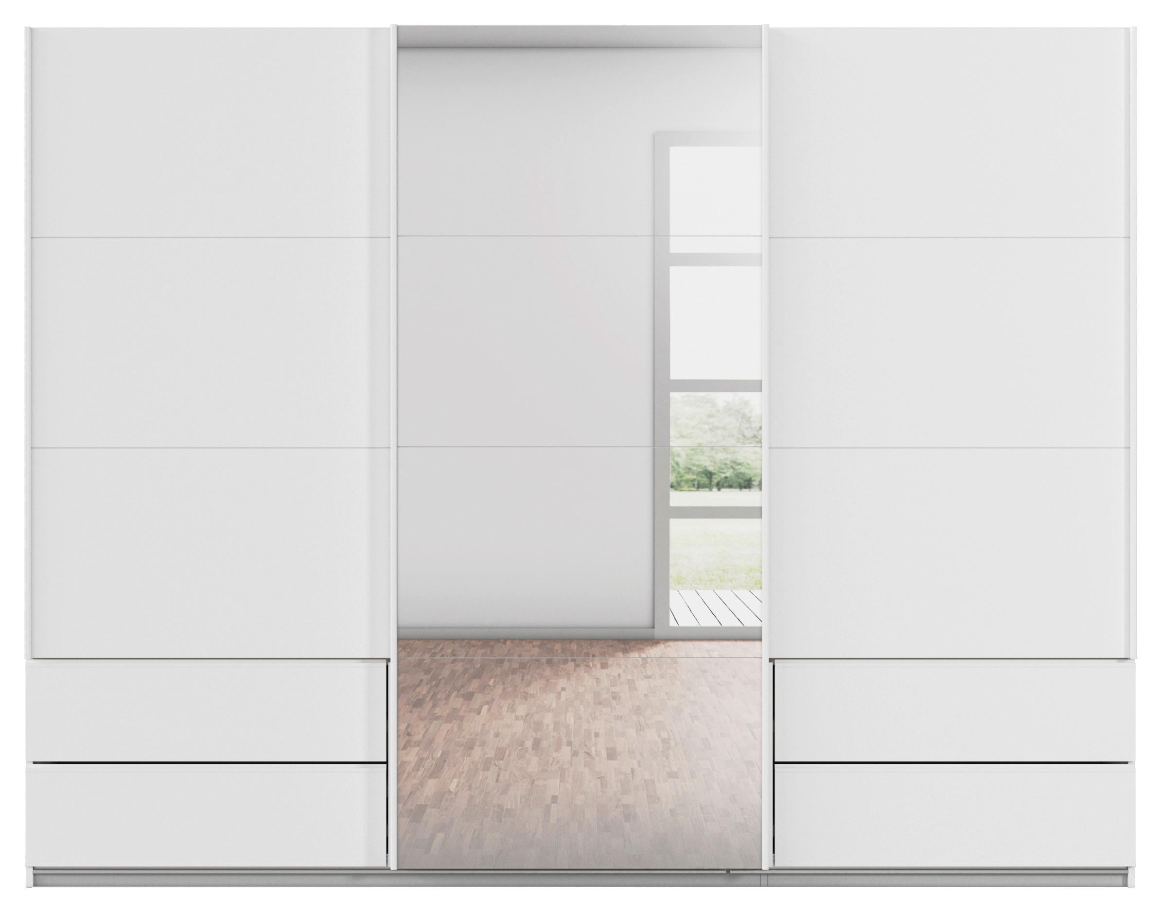 Schwebetürenschrank Elara in Weiss - Weiss, Konventionell, Holzwerkstoff/Kunststoff (271/210/62cm) - Premium Living