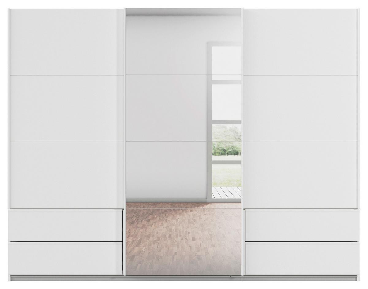 Schwebetürenschrank Elara in Weiß - Weiß, KONVENTIONELL, Holzwerkstoff/Kunststoff (271/210/62cm) - Premium Living
