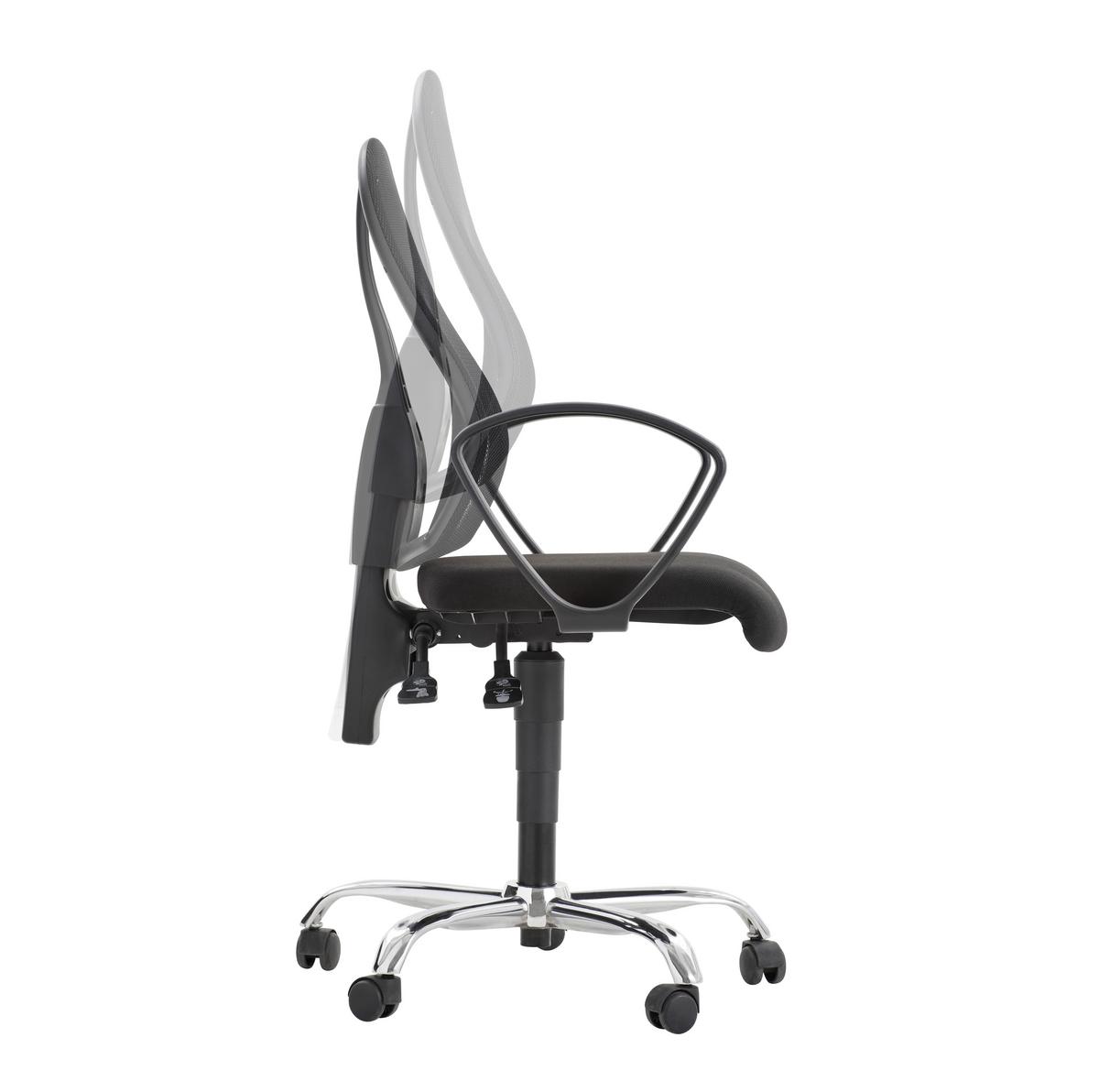 KRZESŁO OBROTOWE OPEN POINT P SOMO - czarny, Design, tworzywo sztuczne/metal (48/103-111/48cm) - Topstar