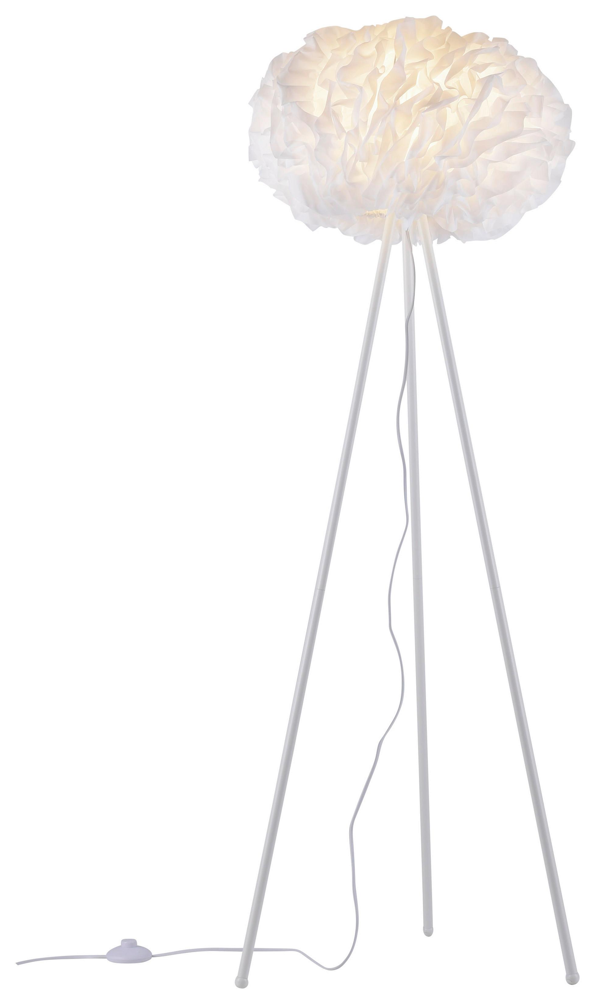 Stehleuchte Naomi in Weiß max. 10 Watt - Weiß, LIFESTYLE, Keramik/Kunststoff (45/45/140cm)