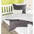 Bettwäsche Belinda ca. 155x220cm - Anthrazit/Hellgrau, Textil (155/220cm) - PREMIUM LIVING