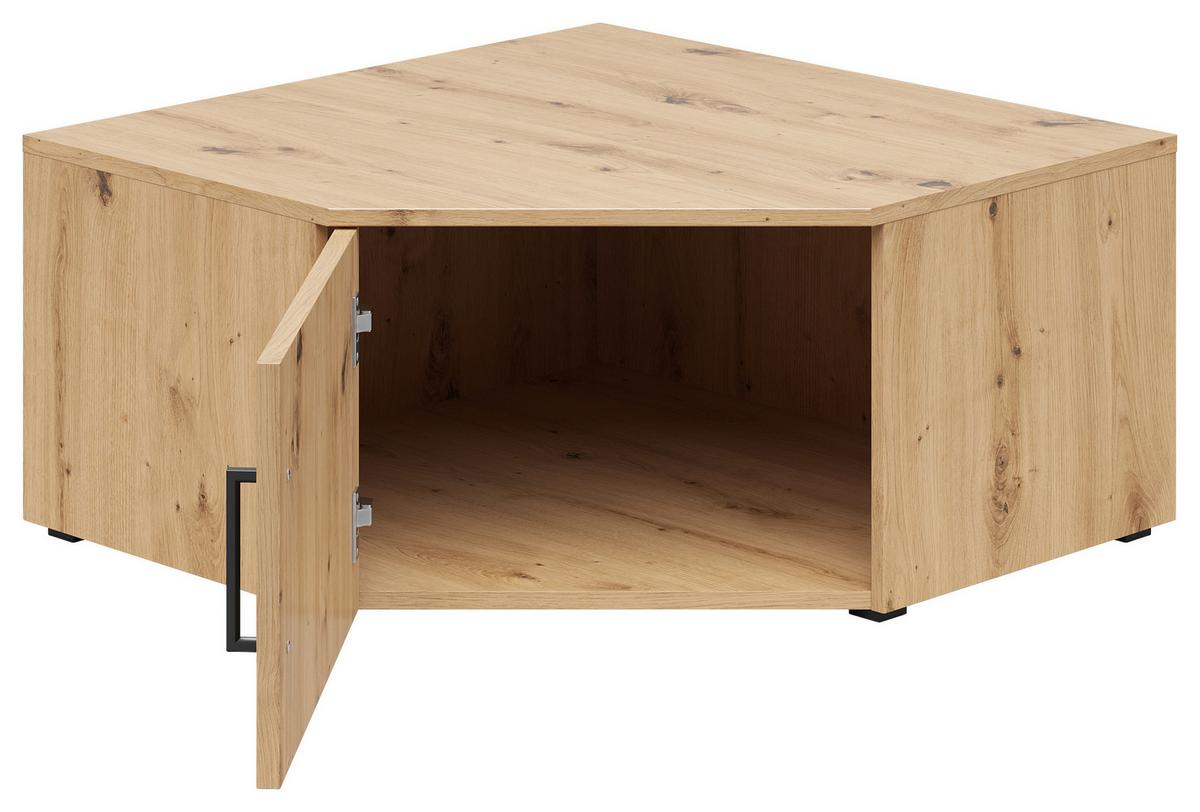 Aufsatzschrank Multistauraum Eiche Artisan - Schwarz/Eiche Artisan, Modern, Holzwerkstoff/Kunststoff (71,5/35/71,5cm) - Premium Living