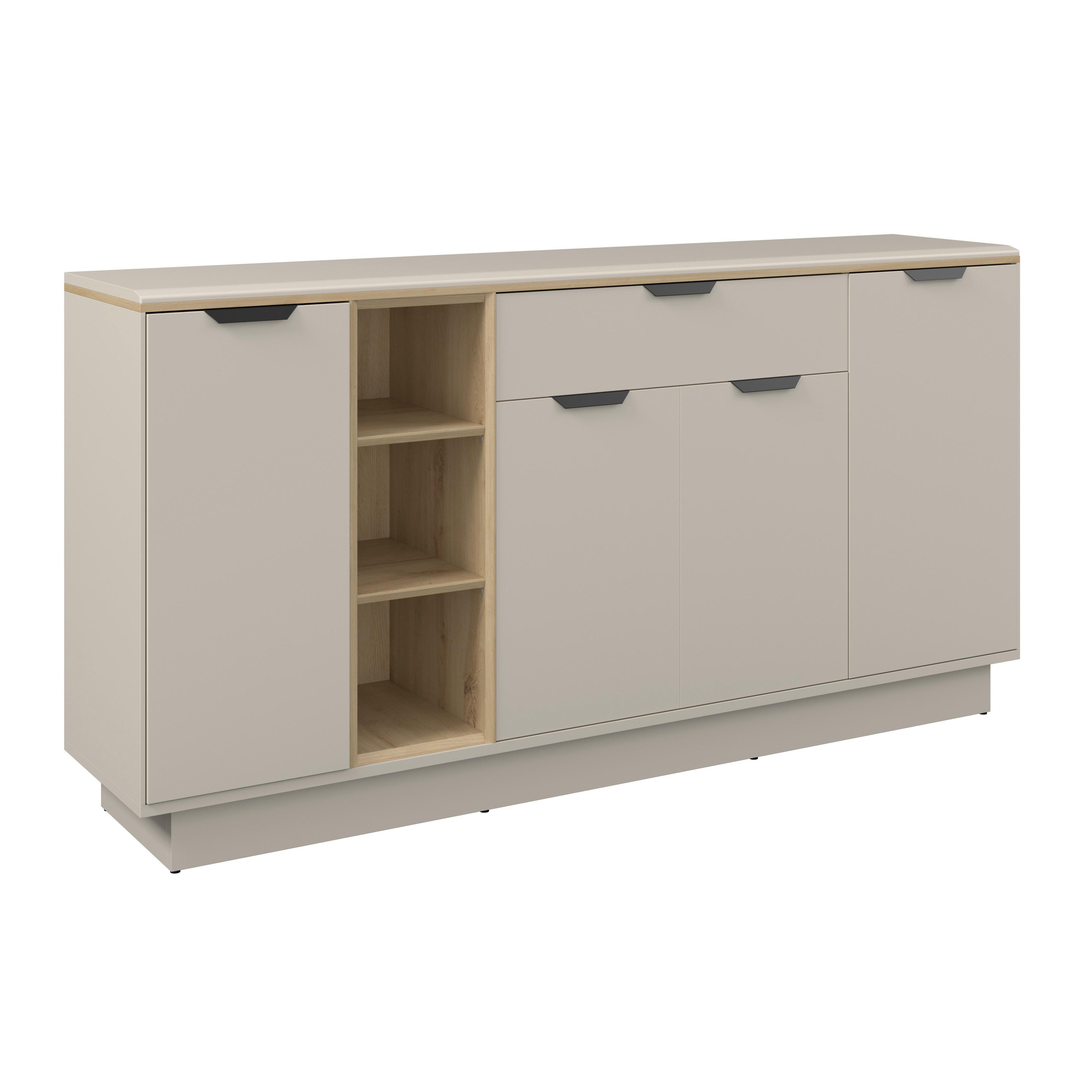 Komoda Darius - kašmir/hrast Artisan, Trend, drvni materijal/metal (171,4/87,4/37cm) - Modern Living