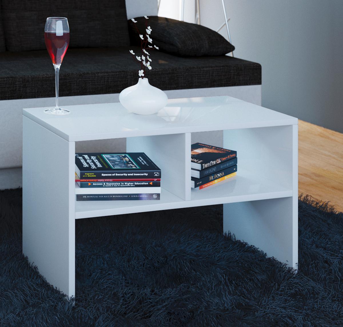 Klubska Miza Nachto, Bela, 63 Cm - bela, Basics, leseni material (63/30/40cm) - MID.YOU