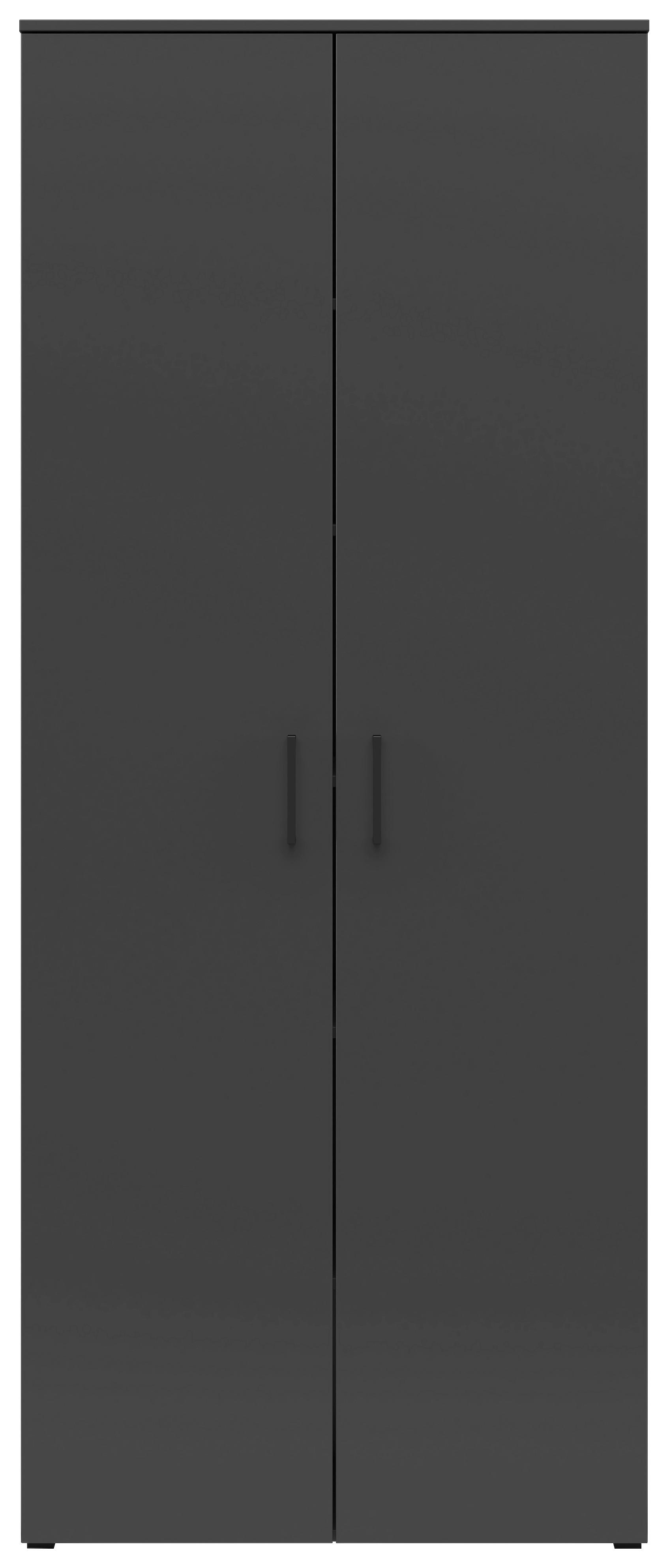 Schrank Multistauraum Graphitfarben - Graphitfarben/Schwarz, MODERN, Holzwerkstoff/Kunststoff (80cm) - Mömax