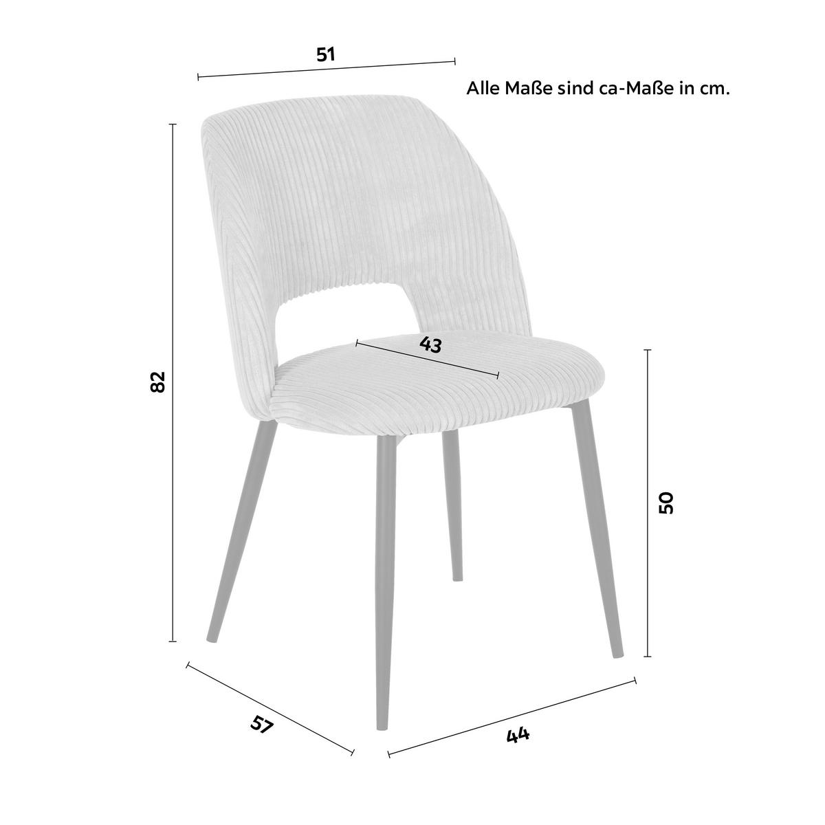 Stuhl Zoe in Mintgrün - Schwarz/Mintgrün, Lifestyle, Textil/Metall (51/82/57cm) - Mömax