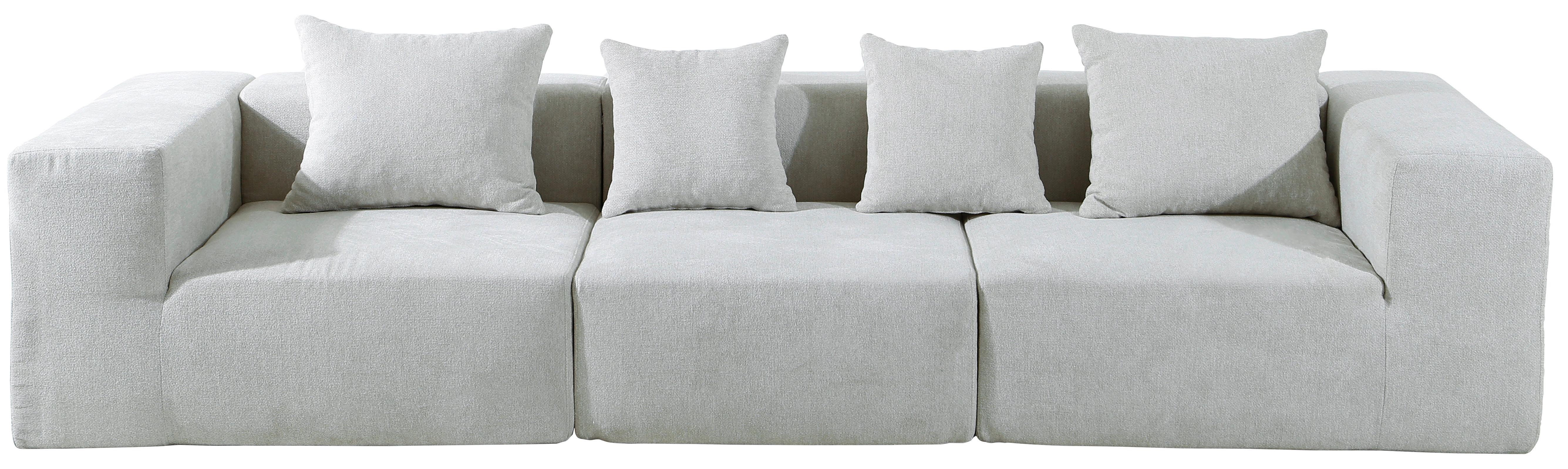 SOFA TRZYOSOBOWA VESPERA - beżowy, Design, tkanina (300/60/100cm) - P & B