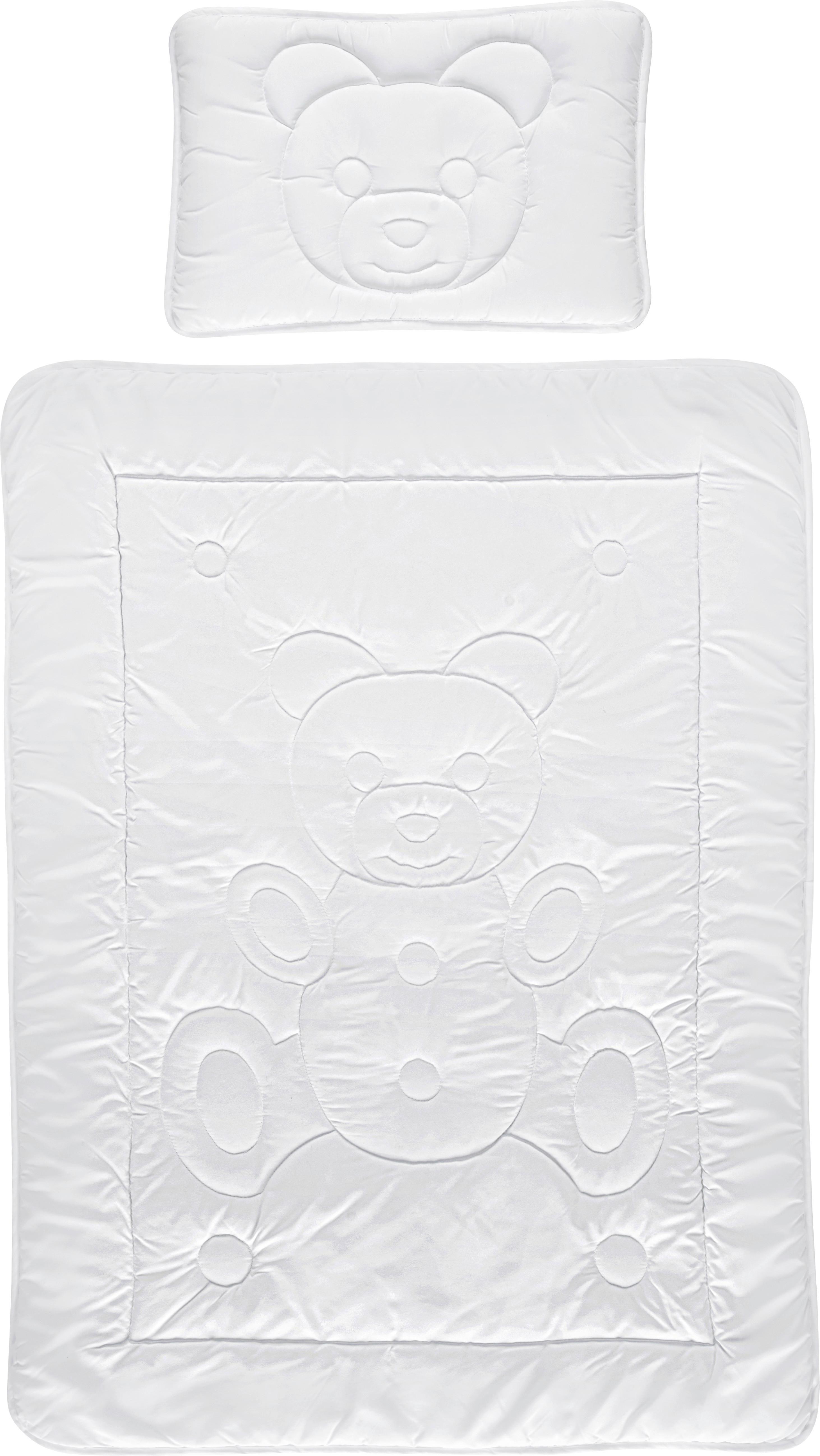 Kinderbettset ca. 100x135cm in Weiß - Weiß, Textil (100/135cm) - Nadana