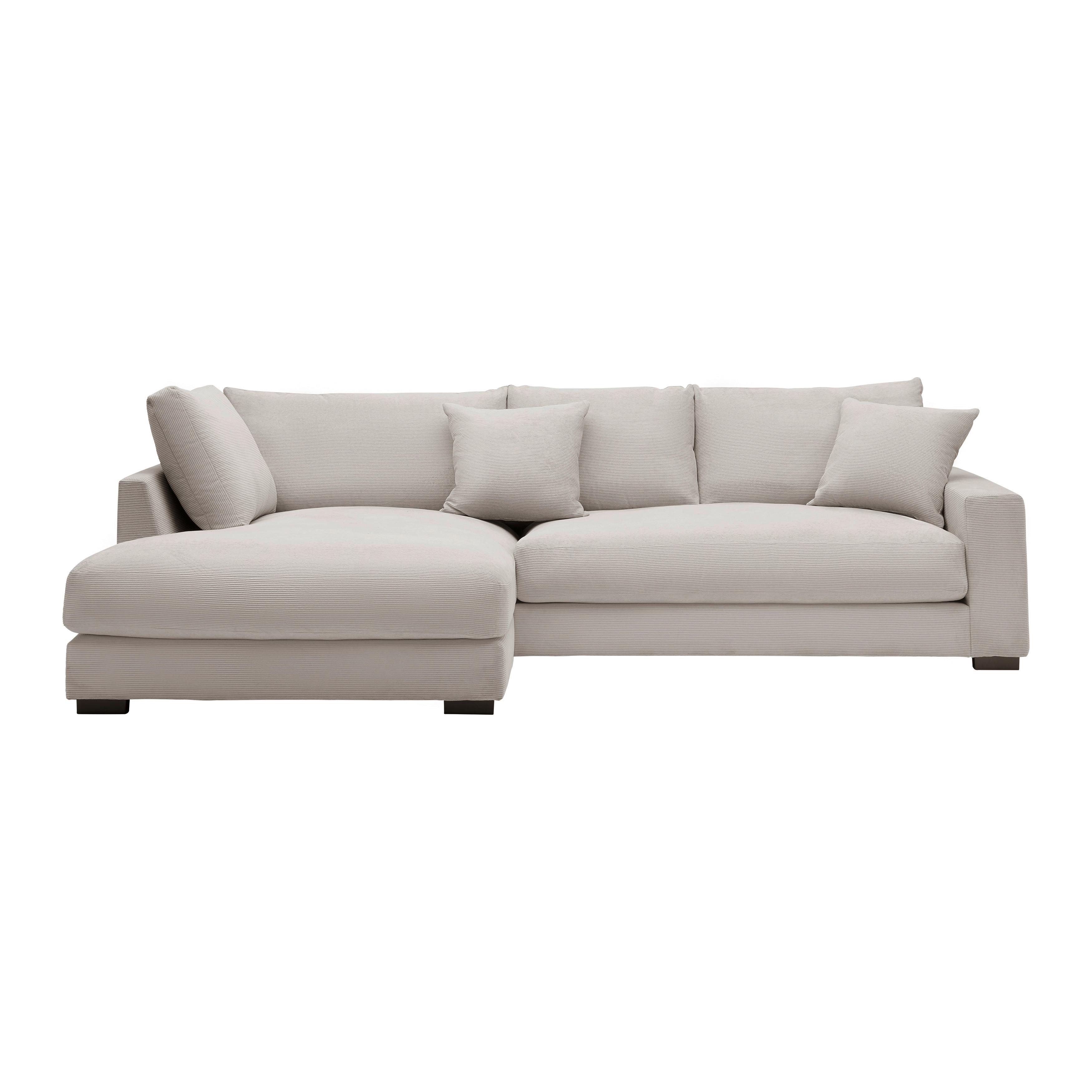 Ecksofa Pedro Beige - Beige/Schwarz, MODERN, Kunststoff/Textil (190/300cm) - Mömax