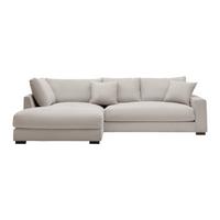 Ecksofa Pedro Greige - Greige/Beige, MODERN, Kunststoff/Textil (190/300cm) - Mömax