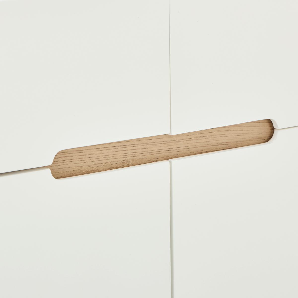KOMODA VALE - biały/dąb artisan, Design, materiał drewnopochodny/metal (110/91/40cm) - Carryhome