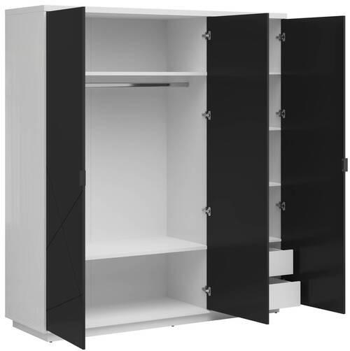 Ormar S Klasičnim Vratima Forn - bijela/bijela visoki sjaj, Moderno, drvni materijal/metal (180/200,5/56,5cm) - Modern Living