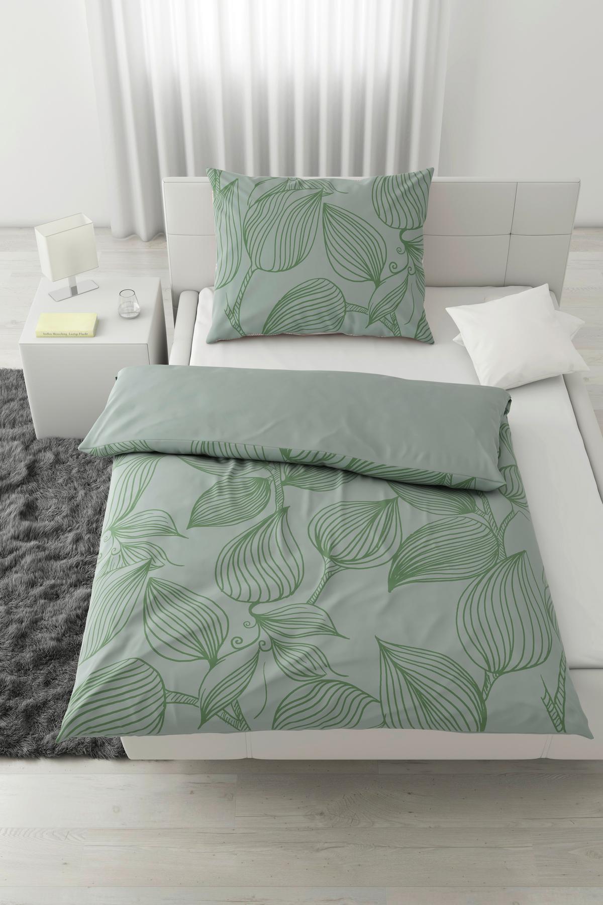 Lenjerie de pat Green House cca. 140x200/50x70 cm - verde, textil (140/200cm) - Modern Living