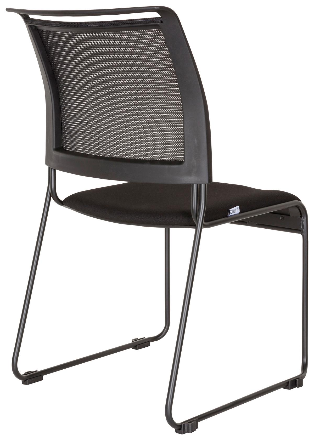 Konferenčni Stol Pauda V, Črna - črna, Moderno, kovina/tekstil (48/87/61cm) - MID.YOU