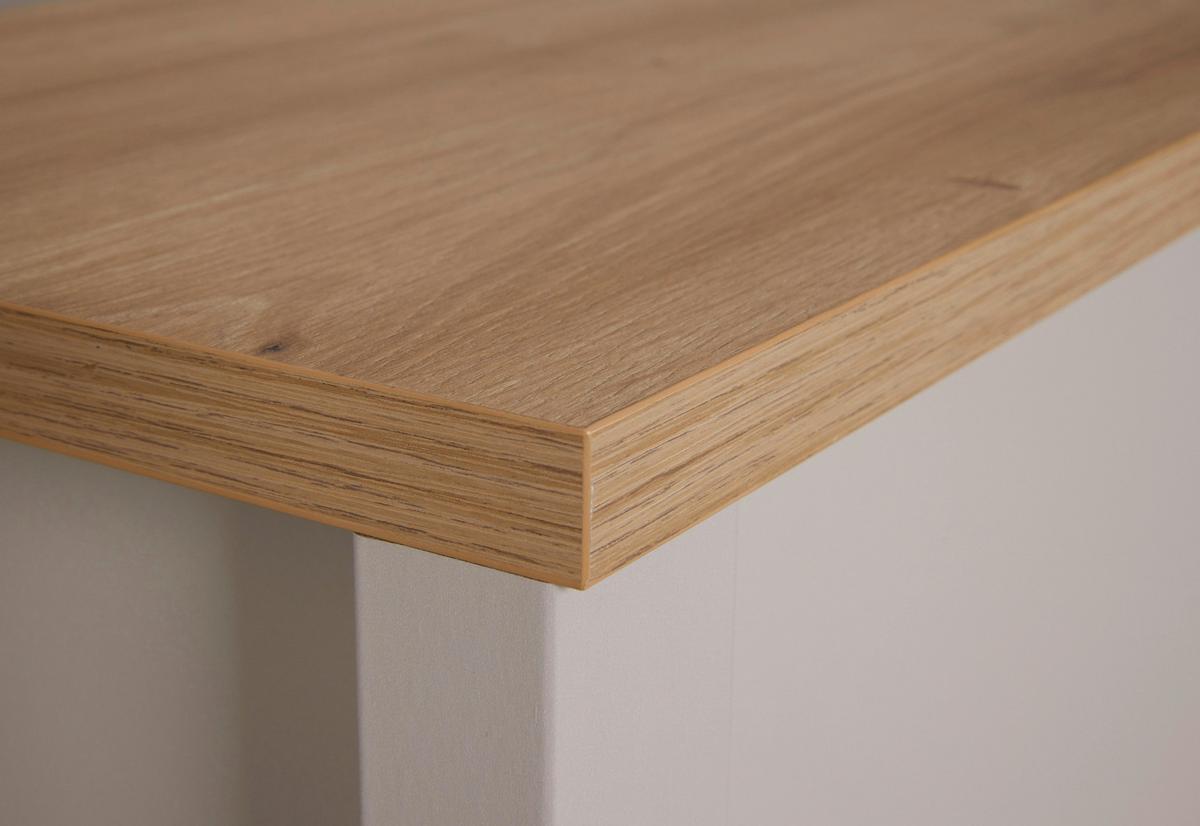 Viseći Kuhinjski Element Sardegna - kašmir/srebrne boje, Romantično / ladanjski, staklo/drvni materijal (130,3/57,5/33cm)