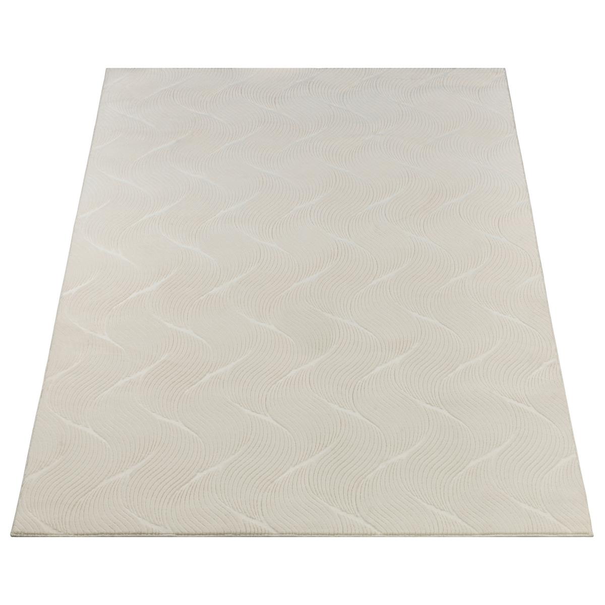 Webteppich Stilo Creme ca. 120x160cm - Creme, KONVENTIONELL, Textil (120/160cm)
