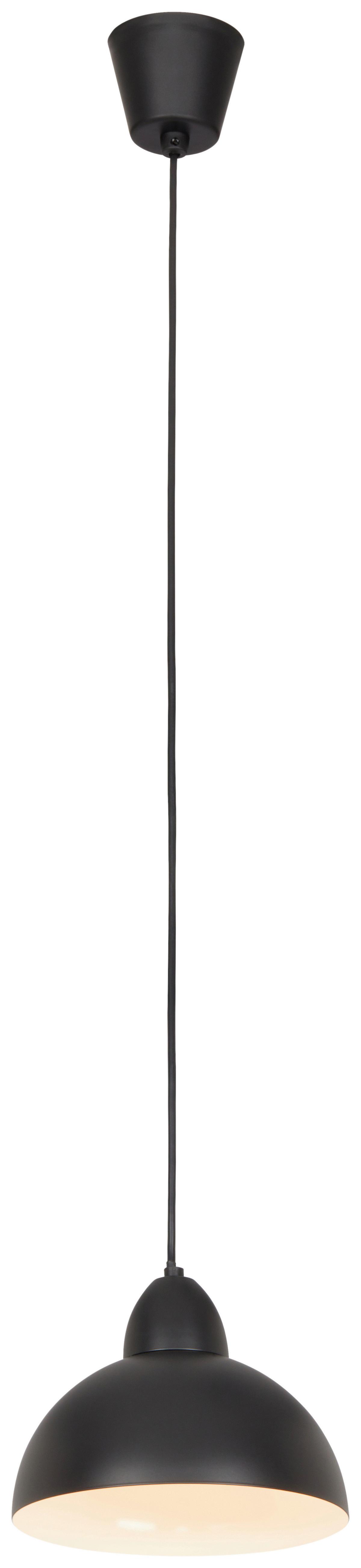 Hängeleuchte Michael Schwarz/Weiss max. 25 Watt - Weiss/Schwarz, Modern, Kunststoff/Metall (20/100cm) - Mömax