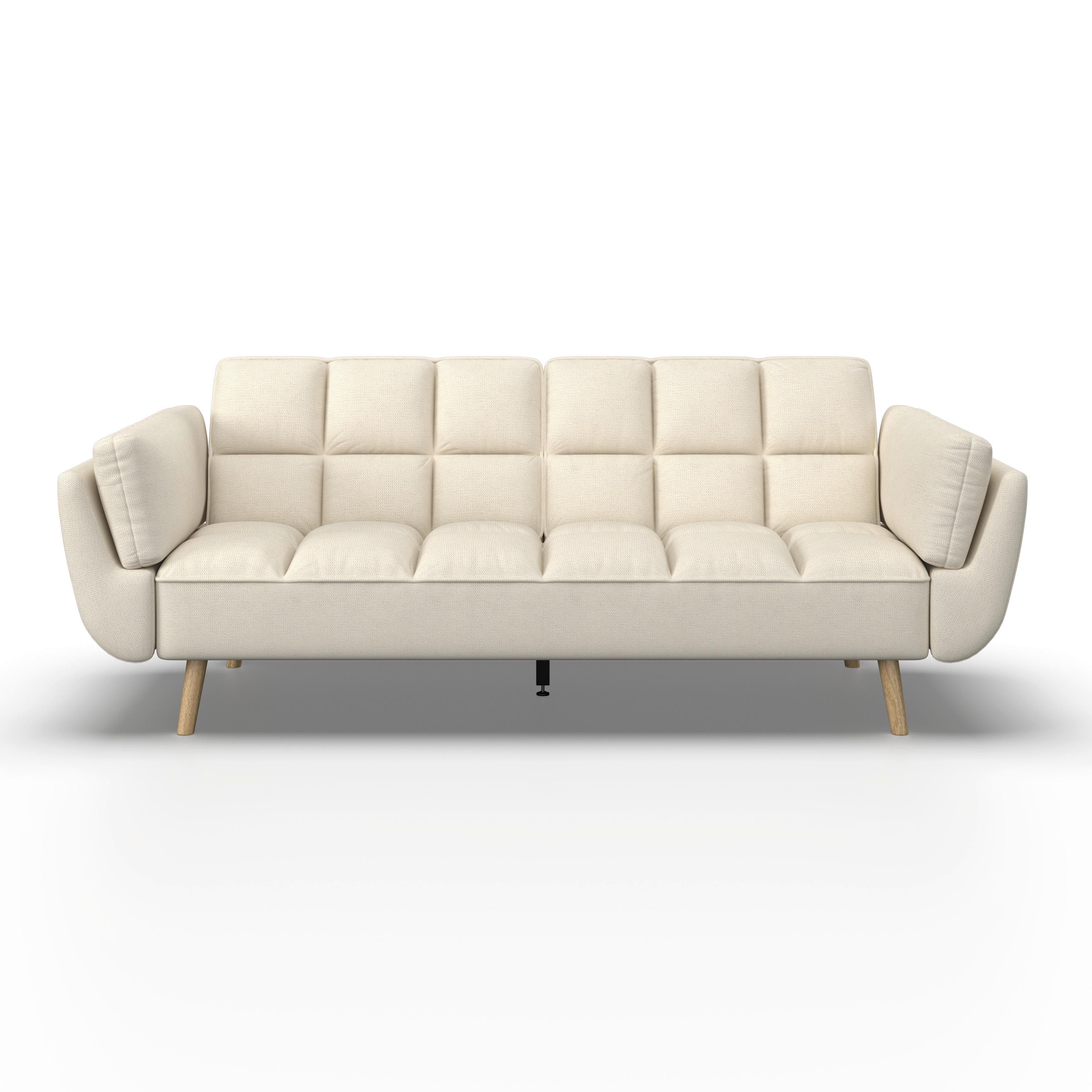 Zofa S Posteljno Funkcijo Cora, Krem, Žamet - krem barve/naravne barve, Moderno, tekstil/les (214/82/92cm) - Bessagi Home