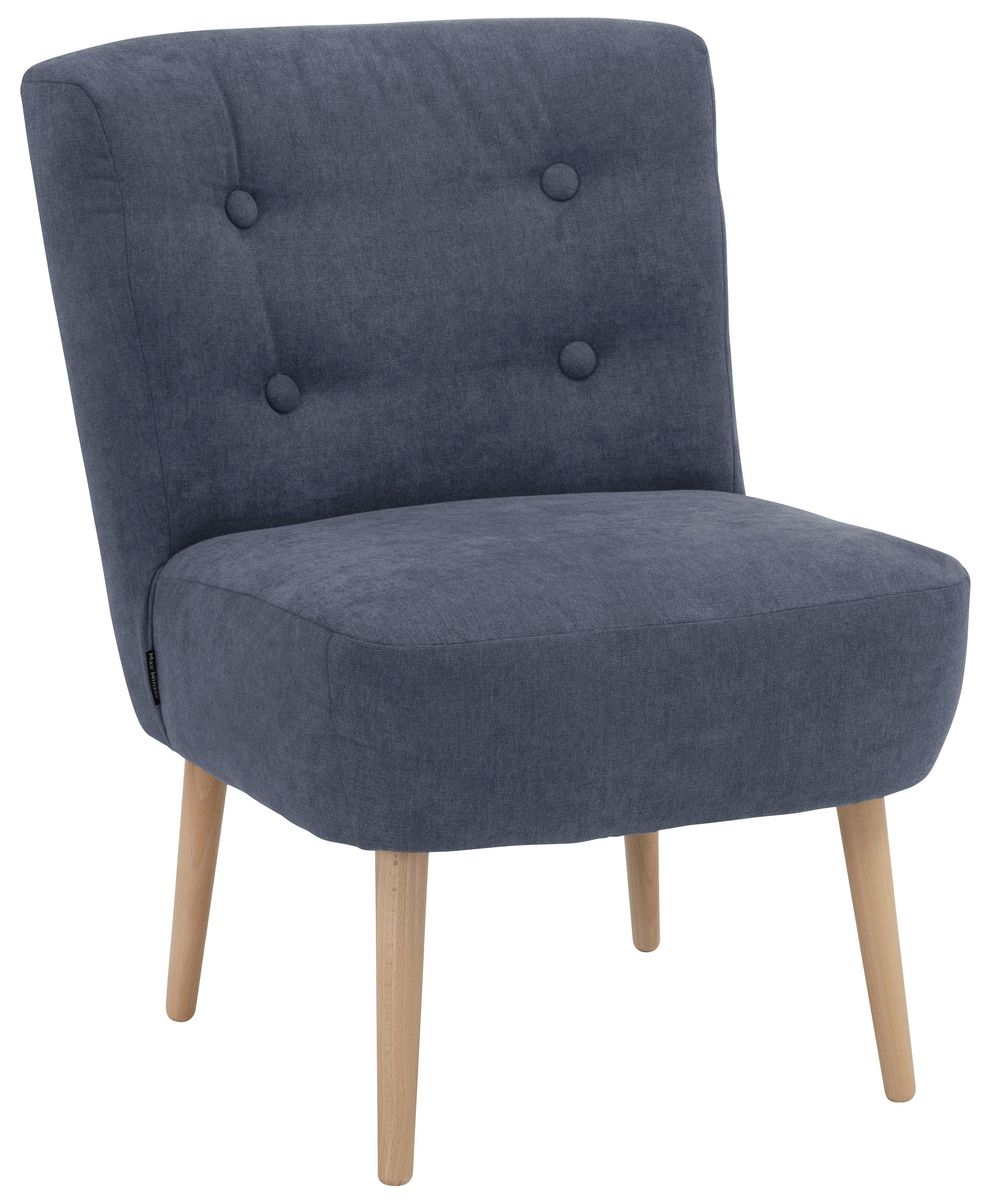 SESSEL FIONA - Blau/Buchefarben, Design, Holz/Textil (58/78/68cm) - Max Winzer