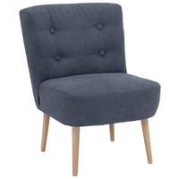 SESSEL FIONA - Blau/Buchefarben, Design, Holz/Textil (58/78/68cm) - Max Winzer
