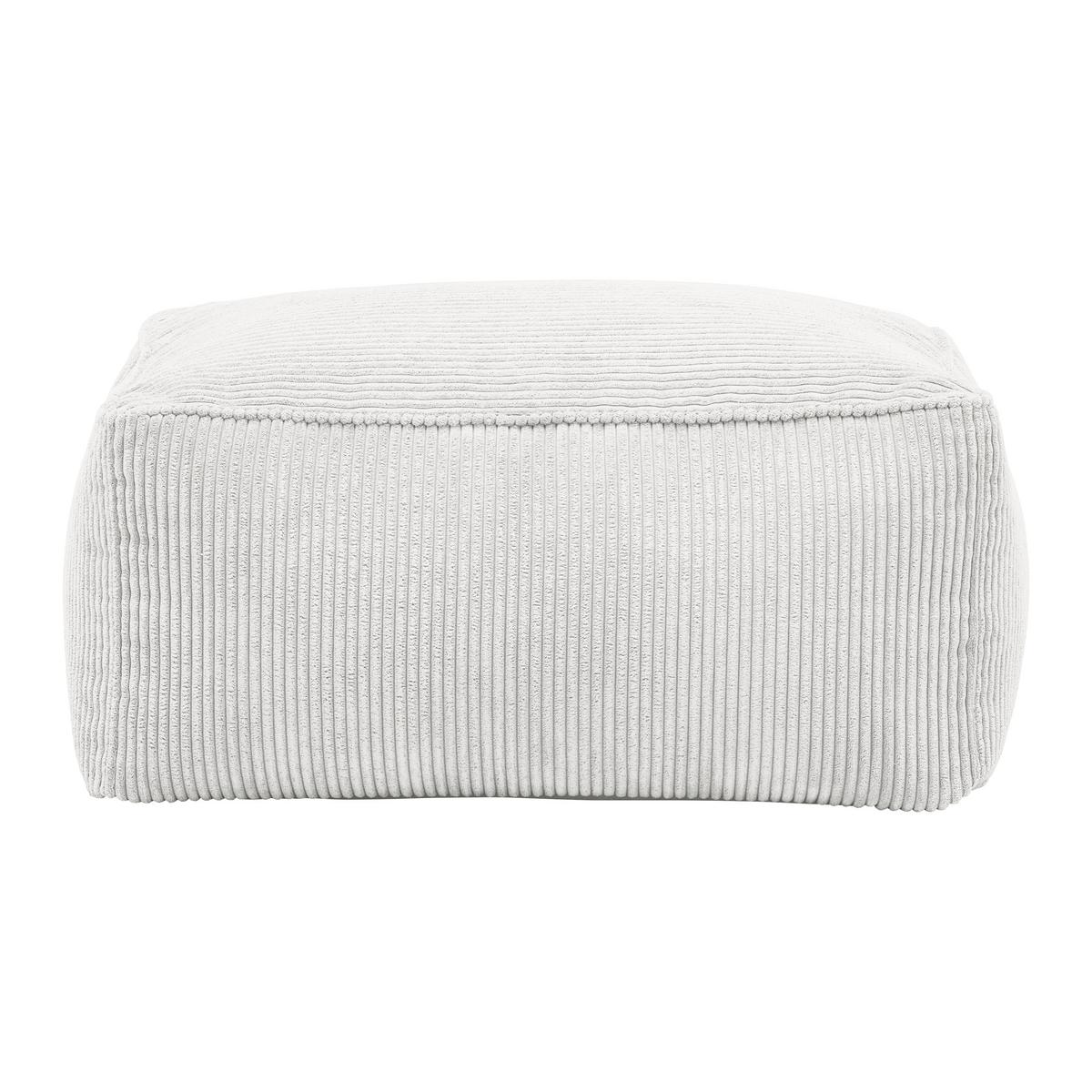 Hocker Caroline Weiß - Weiß, MODERN, Textil (80/38/50cm) - Mömax