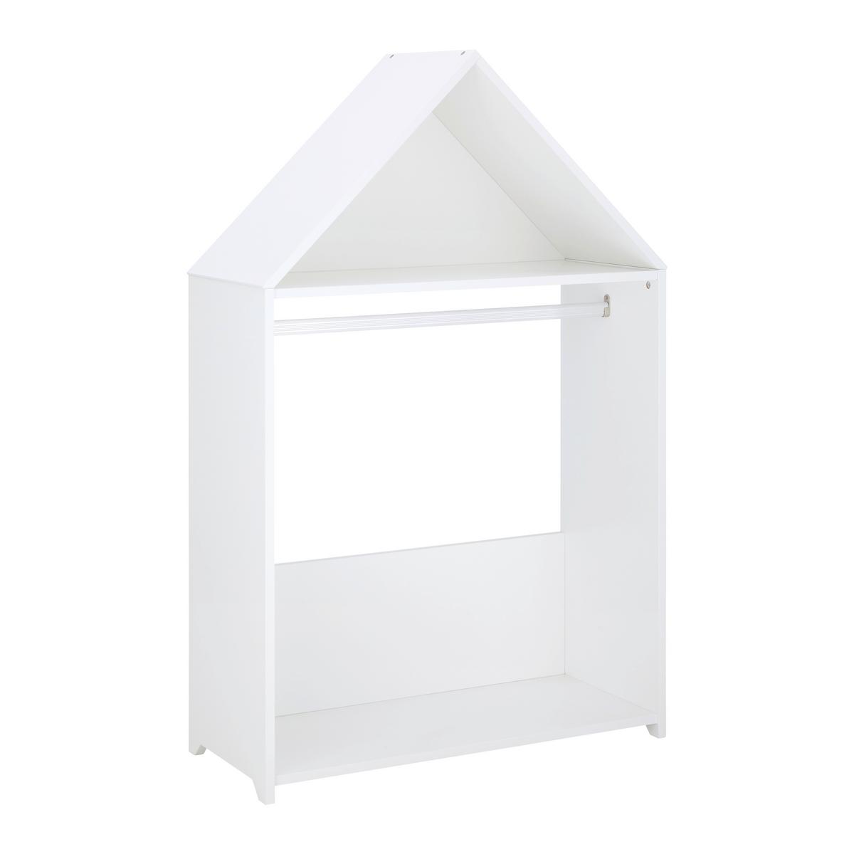 Kinderkleiderschrank Lia Weiß MDF - Weiß, MODERN (84/136/36cm) - Bessagi Kids