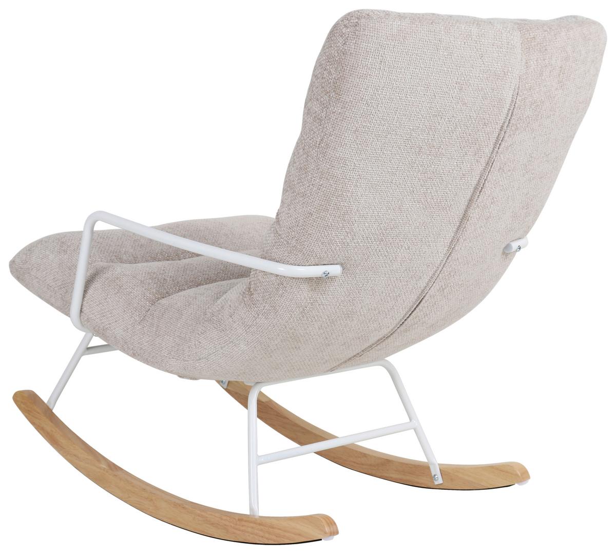 Hintaszék Swingo - krémszínű/fehér, Modern, textil/fa (72/96/110cm) - Mömax