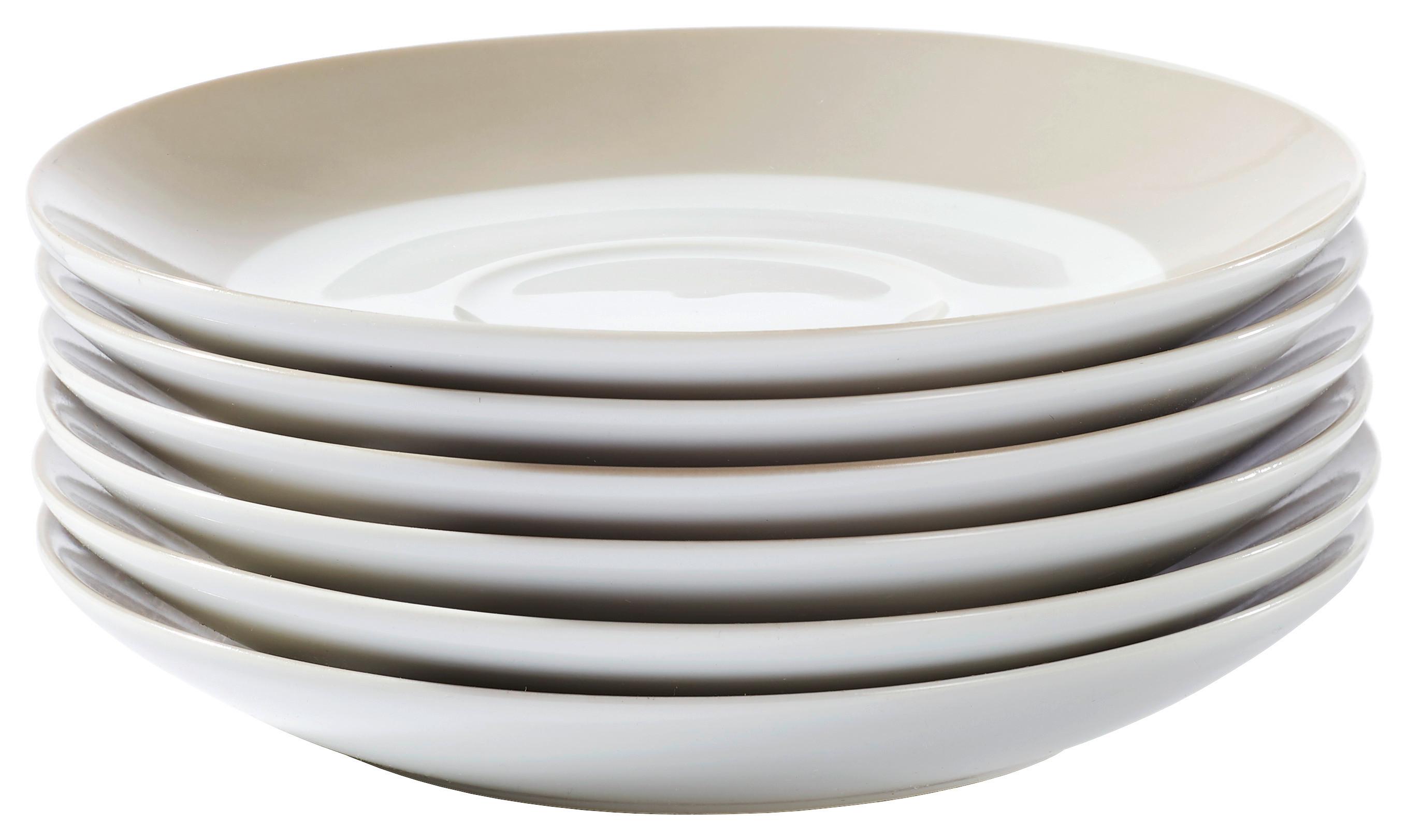KOMPLET SPODKÓW VARIO - biały/taupe, Basics, ceramika (14,5cm) - Van Well