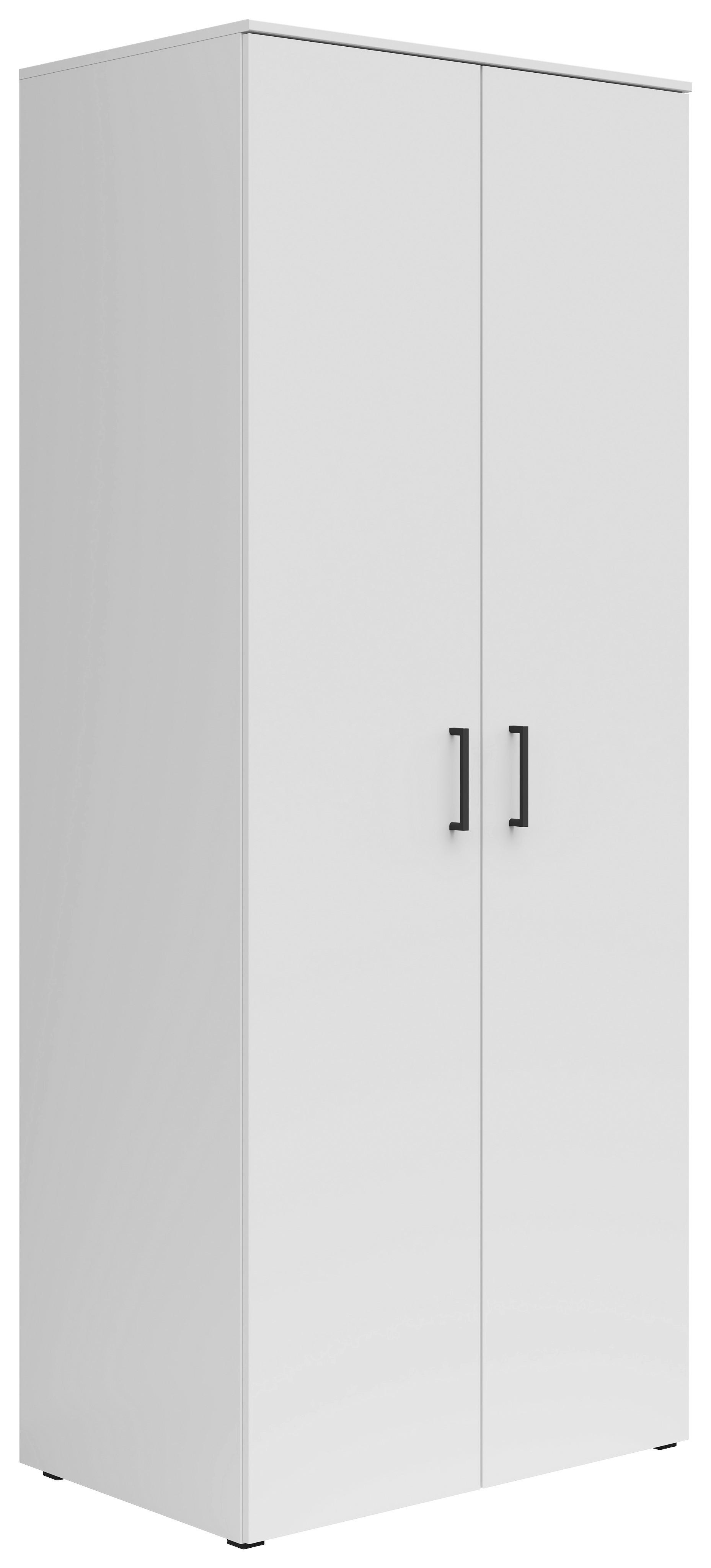 Schrank Multistauraum Weiß - Schwarz/Weiß, MODERN, Holzwerkstoff (80/195/52cm) - Mömax