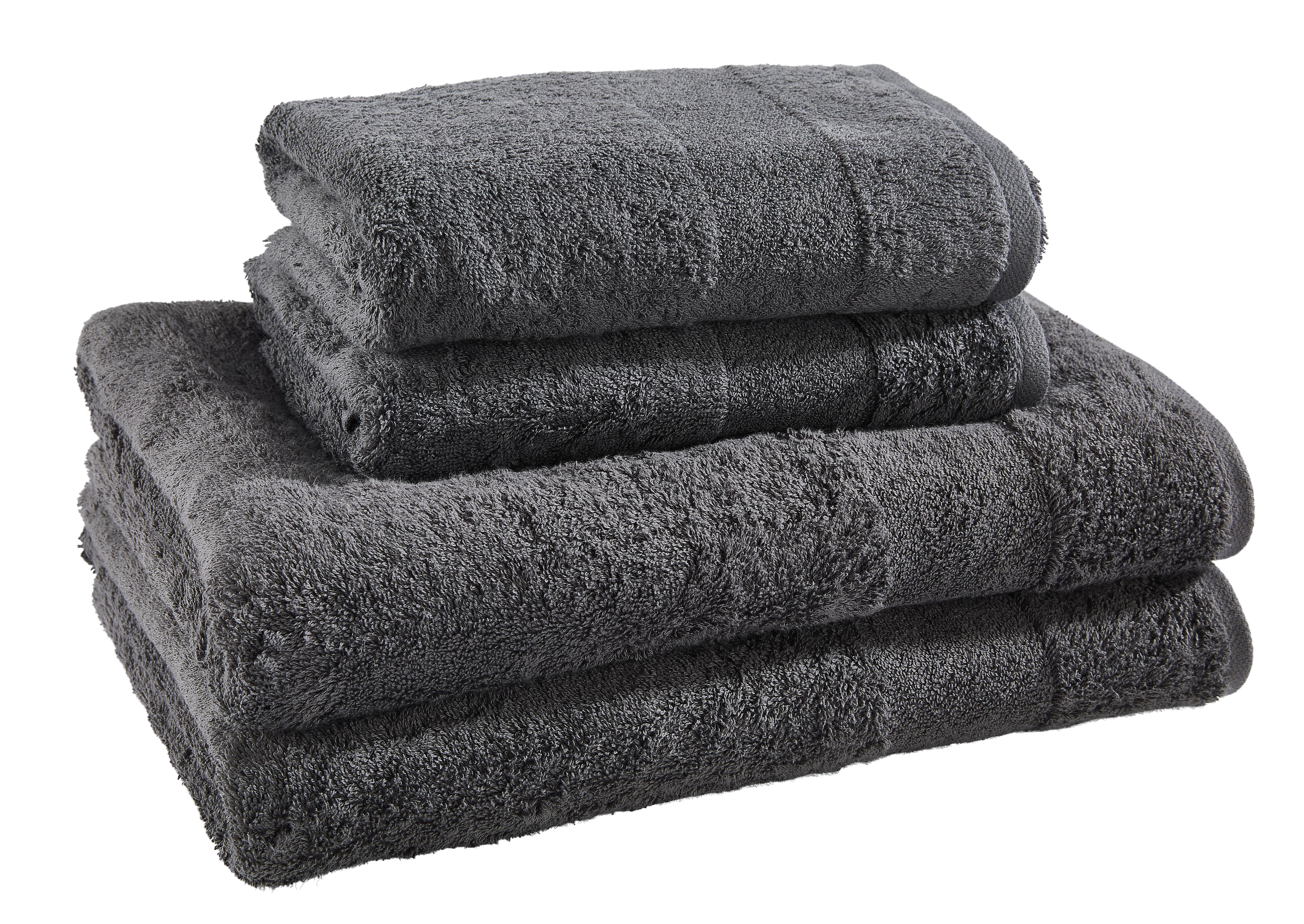 ZESTAW RĘCZNIKÓW FROTTE VILLEROY & BOCH 4SZT - antracytowy, Basics, tkanina - Villeroy & Boch