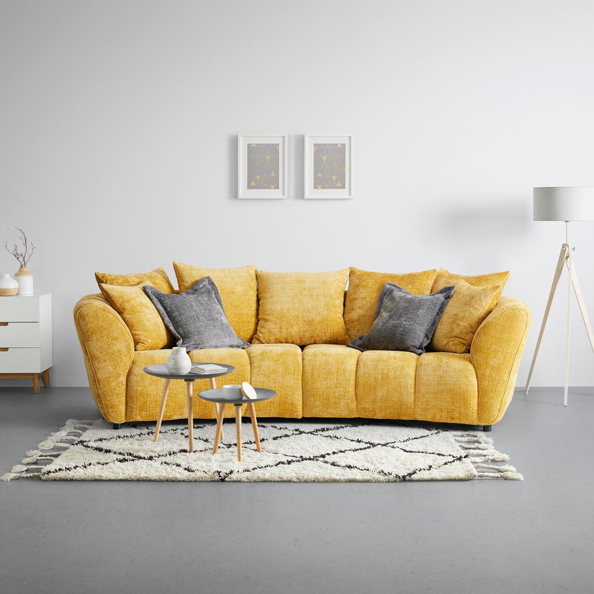 Mega Sofa Bonelli - žuta/crna, Moderno, tekstil/plastika (280/74cm) - Mömax