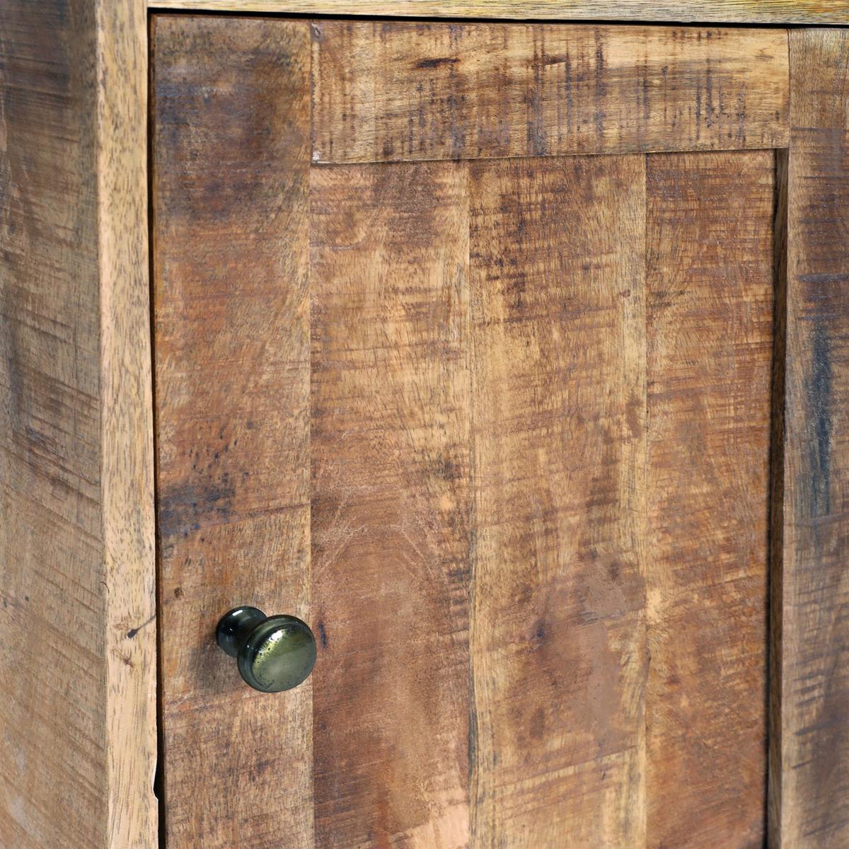 KOMODA PUNO - kolor naturalny/biały, Design, metal/drewno (40/91/44cm) - Landscape