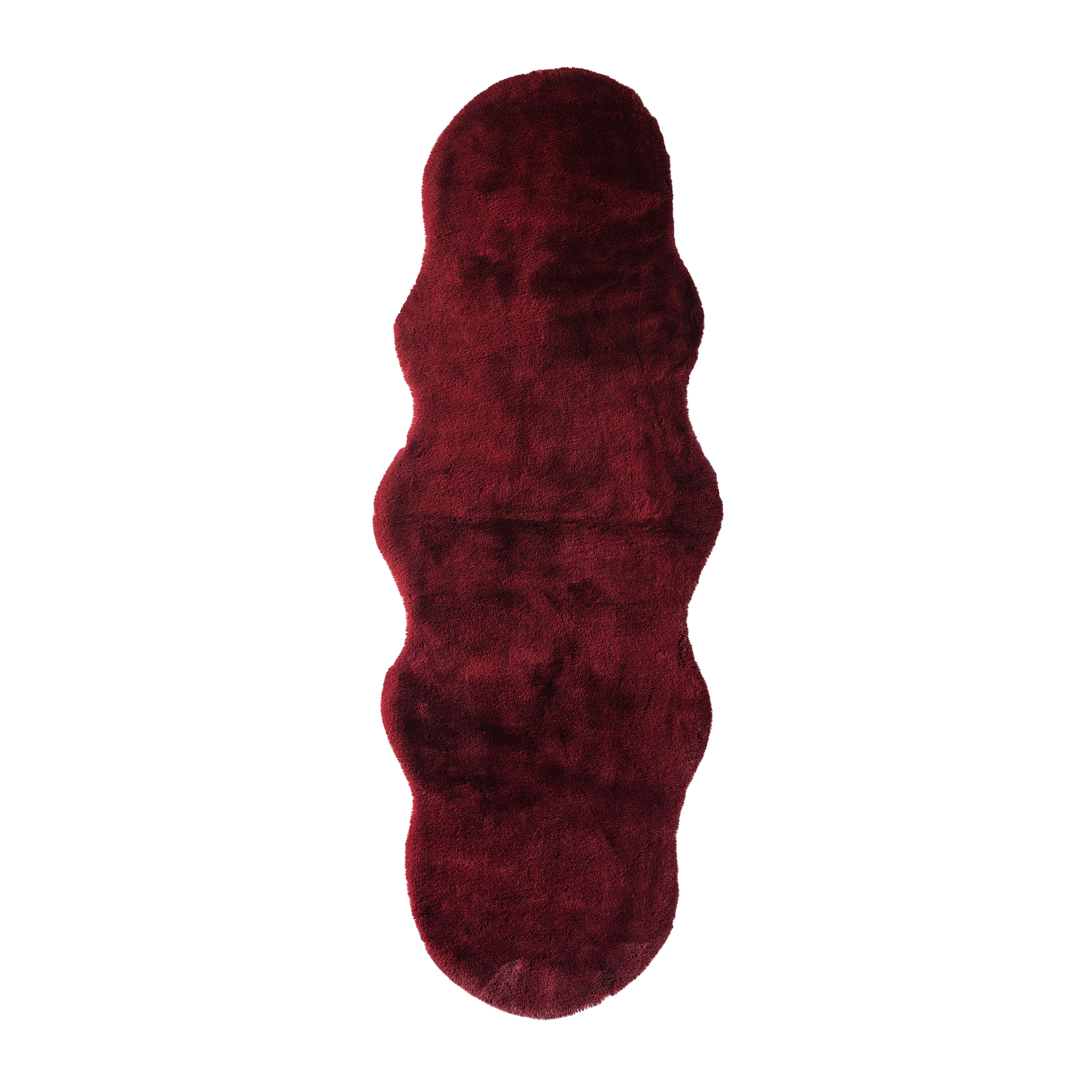 FUTRO SZTUCZNE CONY DEER-SHAPE - bordowy, Basics, futro (60/180cm) - Ambia Home