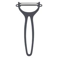 Schäler Kiki Grau - Edelstahlfarben/Grau, KONVENTIONELL, Kunststoff/Metall (7,5/14,5cm) - Mömax