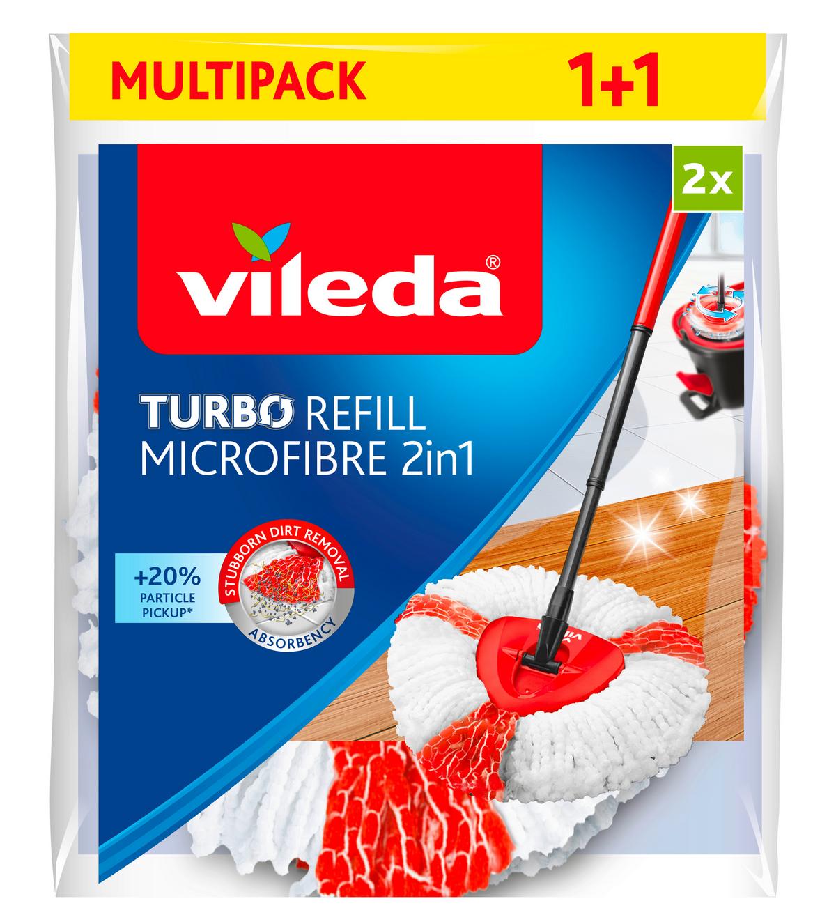 Pótfelmosófej Vileda Turbo 2in1 Multipack - színes, textil (30/27/7cm) - Vileda
