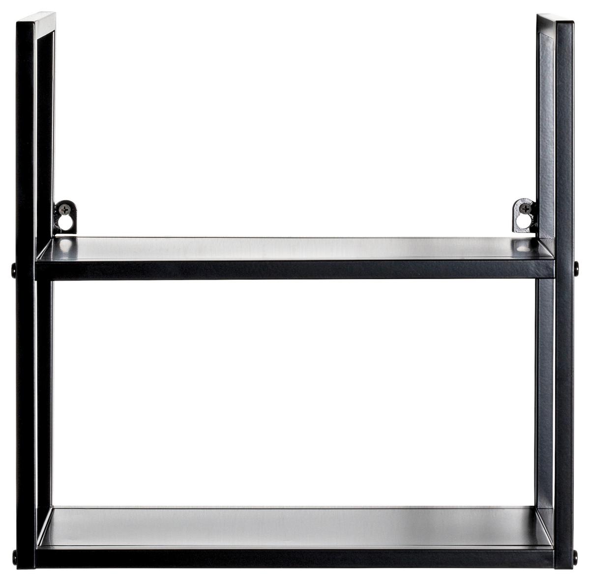 REGAŁ ŚCIENNY SHEFFIELD - czarny, Design, metal (36/36/15cm)