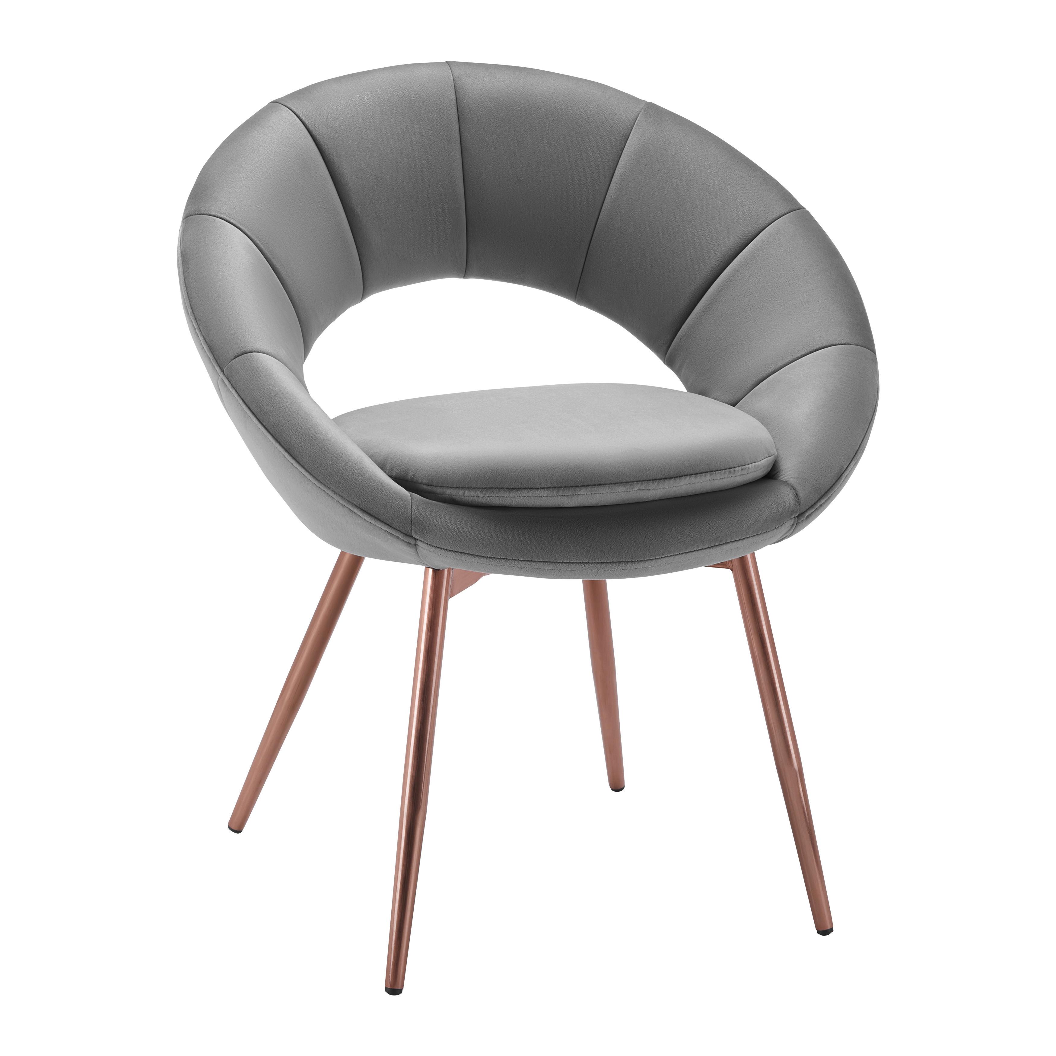 KRZESŁO Z PODŁOKIETNIKAMI LEVI - szary, Modern, metal/drewno (67/74/60.5cm) - Bessagi Home