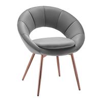 KRZESŁO Z PODŁOKIETNIKAMI LEVI - szary, Modern, metal/drewno (67/74/60.5cm) - Bessagi Home