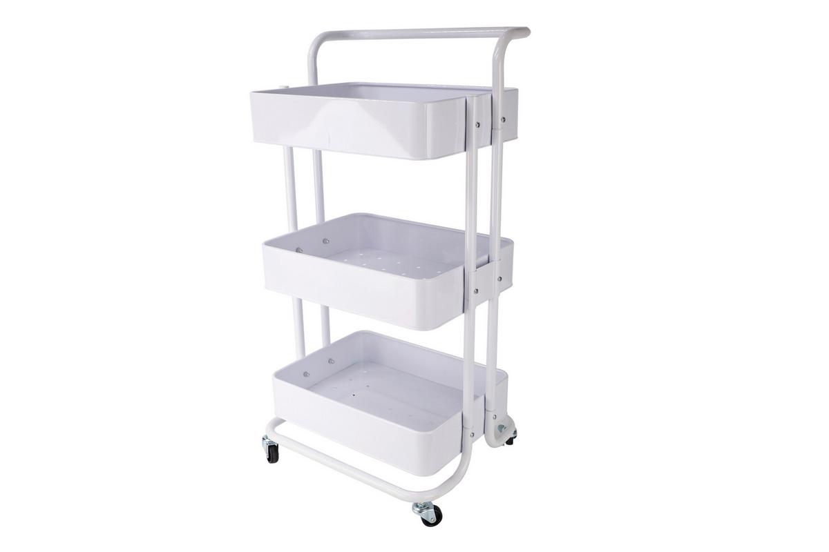Servierwagen Danao in Weiß - Weiß, Basics, Metall (43/32/86cm) - Echtwerk