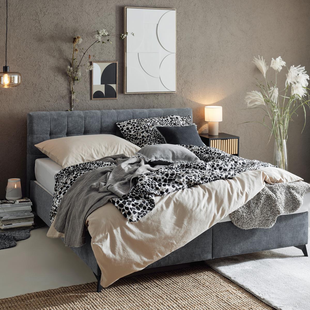 Ágyneműhuzat-garnitúra Stony Frames - szürke, Romantik / Landhaus, textil (140/200cm) - Modern Living