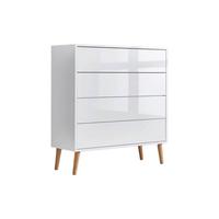 Kommode Mailand Typ 3 + HF Weiß - Weiß Hochglanz/Weiß, MODERN, Holzwerkstoff (79/86/33cm) - MID.YOU