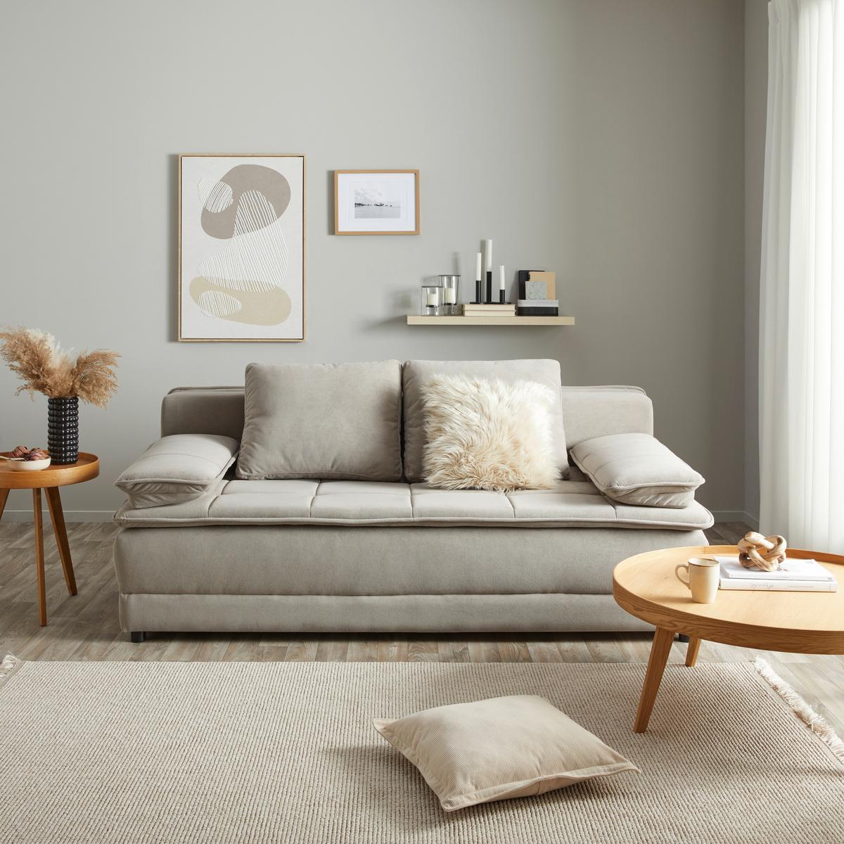 Canapea extensibila ALICE - taupe, Modern, textil (202/73-92/105cm) - Modern Living