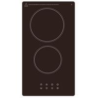 Glaskeramikkochfeld EB-DCF-2X Schwarz - Schwarz, Trend, Glas/Metall (28,8/6,4/52cm) - PKM