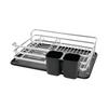 AVRINNINGSSTÄLL OSKAR - aluminiumfärg/svart, metall/plast (32/12,5/38cm) - Mömax