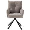 STOL MED ARMSTÖD SOPHIE - grå/svart, Modern, metall/textil (60/93/67cm) - Premium Living