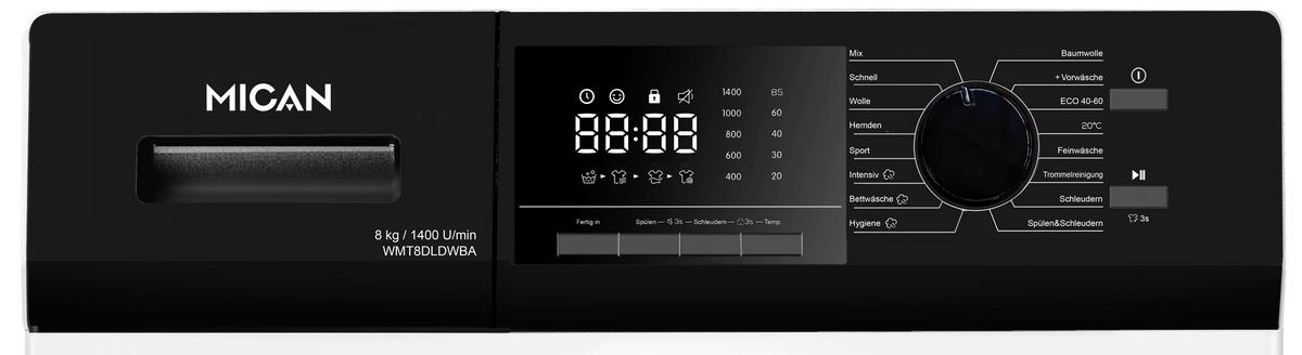 Waschmaschine WMT8DLDWBA - Weiß, Basics, Metall (52/59,5/85cm) - Mican