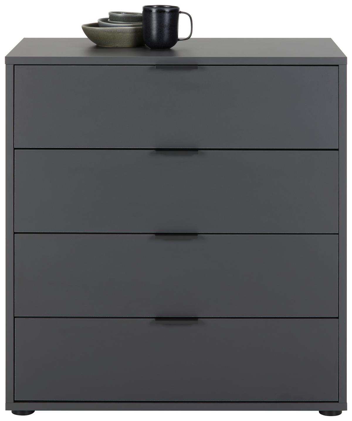 KOMODA BOUNTY - antracytowy, Modern (81/87/45cm) - Premium Living