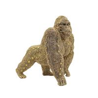Szobor Mintás Gorilla - arany, Design, műanyag (35/34cm)