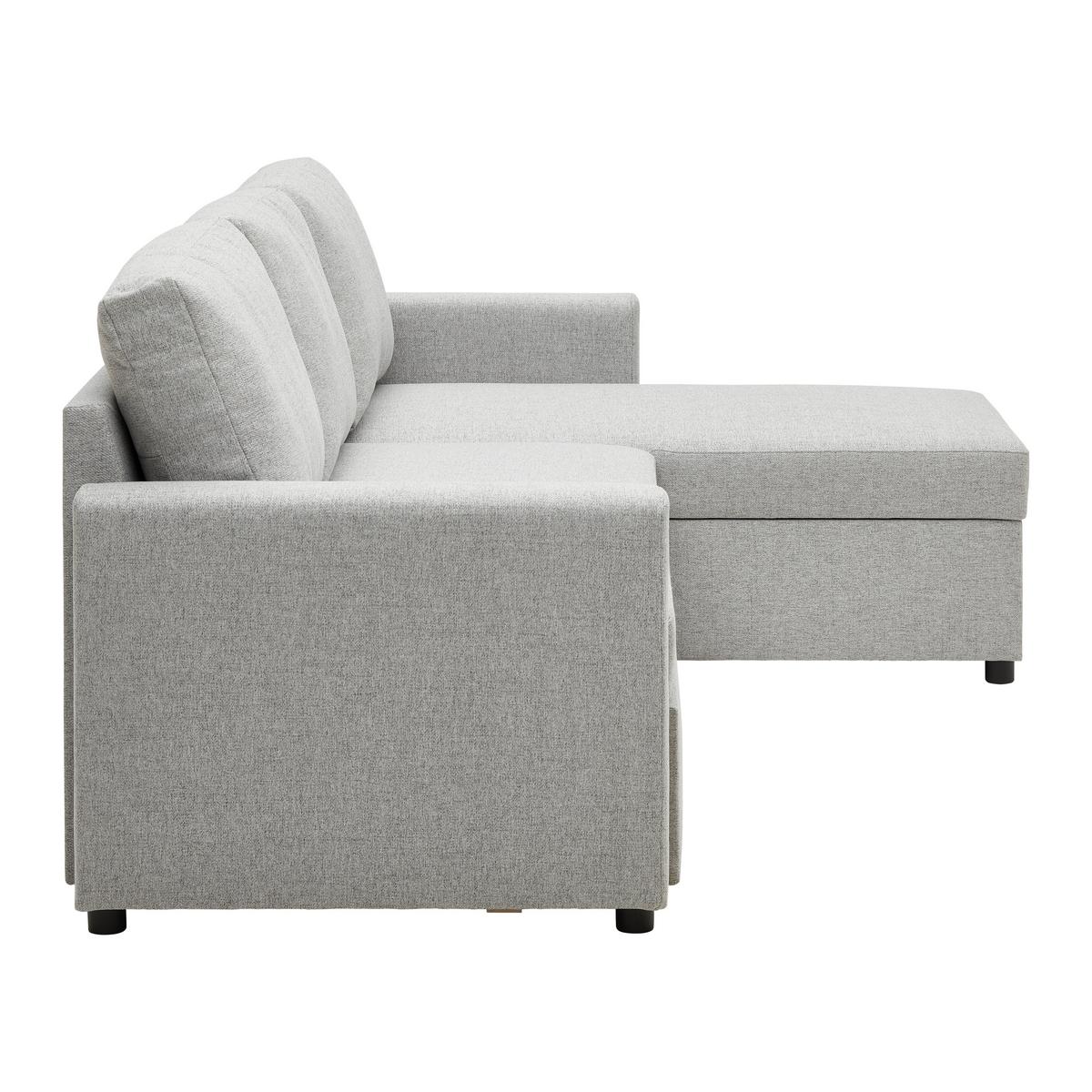 Canapea modulara VICTORIA - gri deschis/gri, Modern, lemn/metal (215/82/145cm) - Mömax